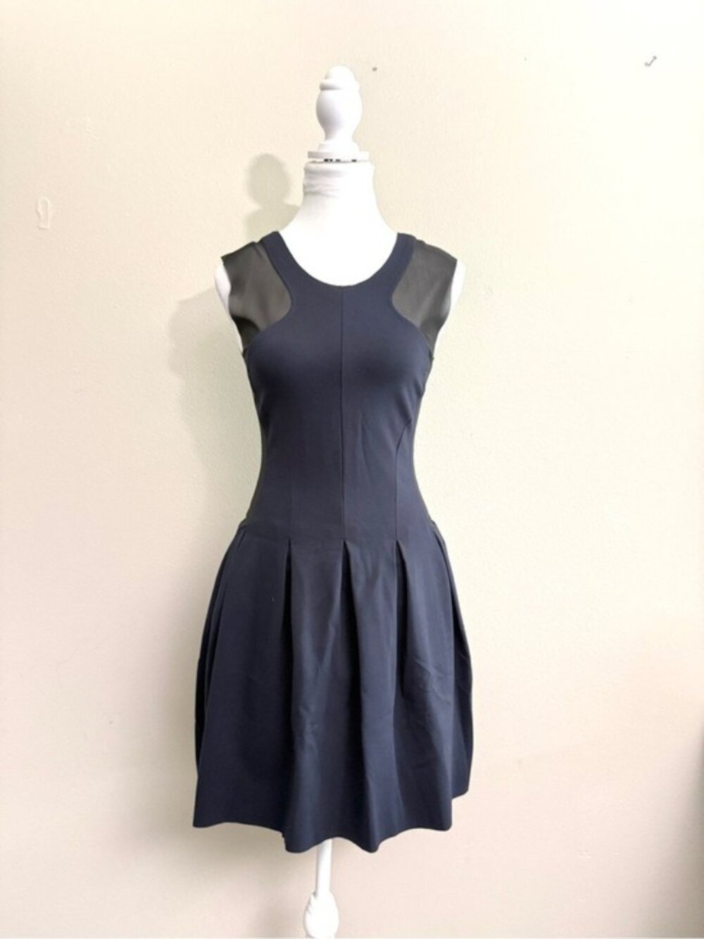 Maje navy and black dress with mesh side panels size 1